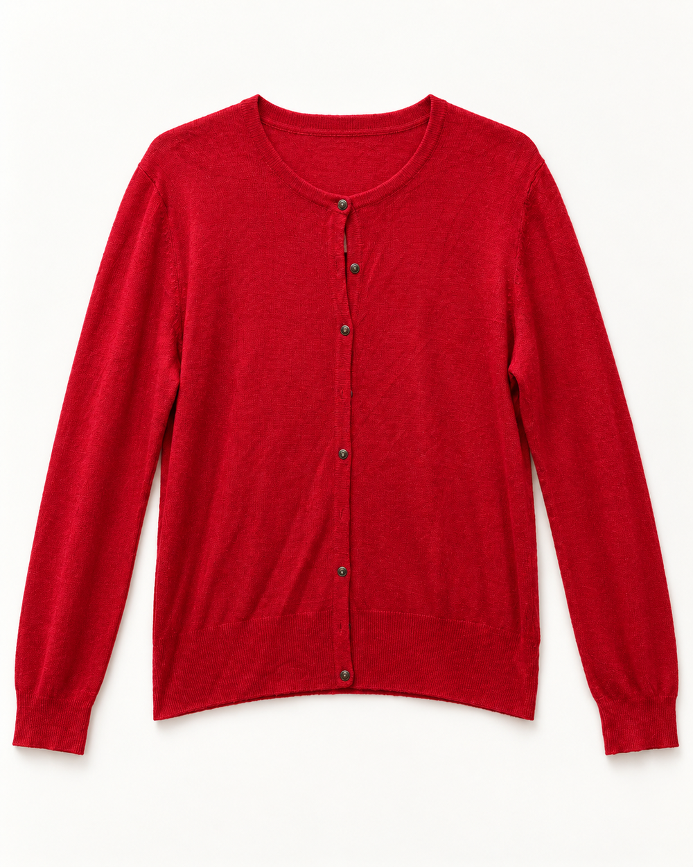 Red women's preloved button-down cardigan, VW-BLWC102