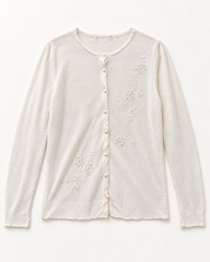 Ivory women's preloved button-down cardigan, VW-BLWC106