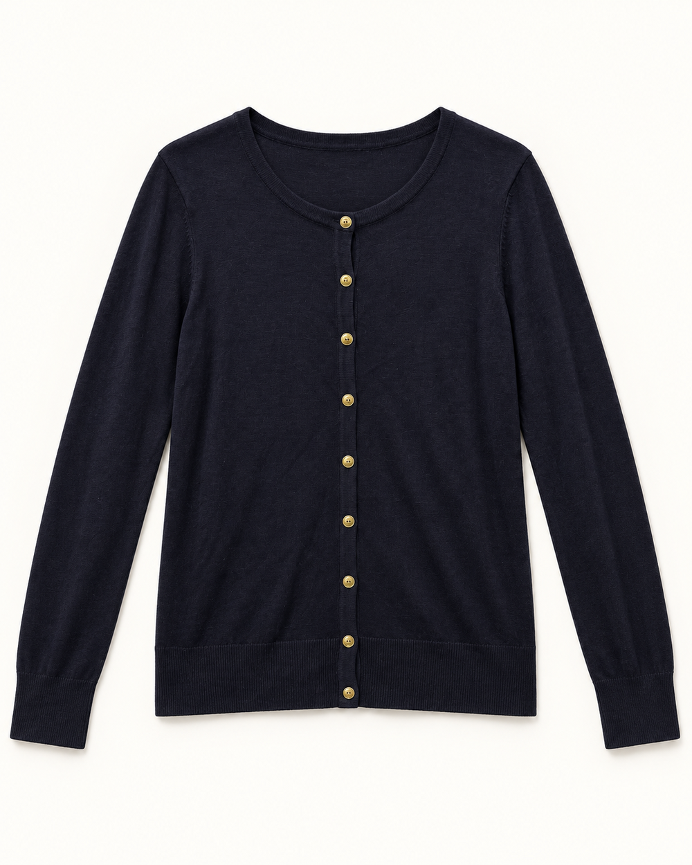 Navy Blue women's preloved button-down cardigan, VW-BLWC107