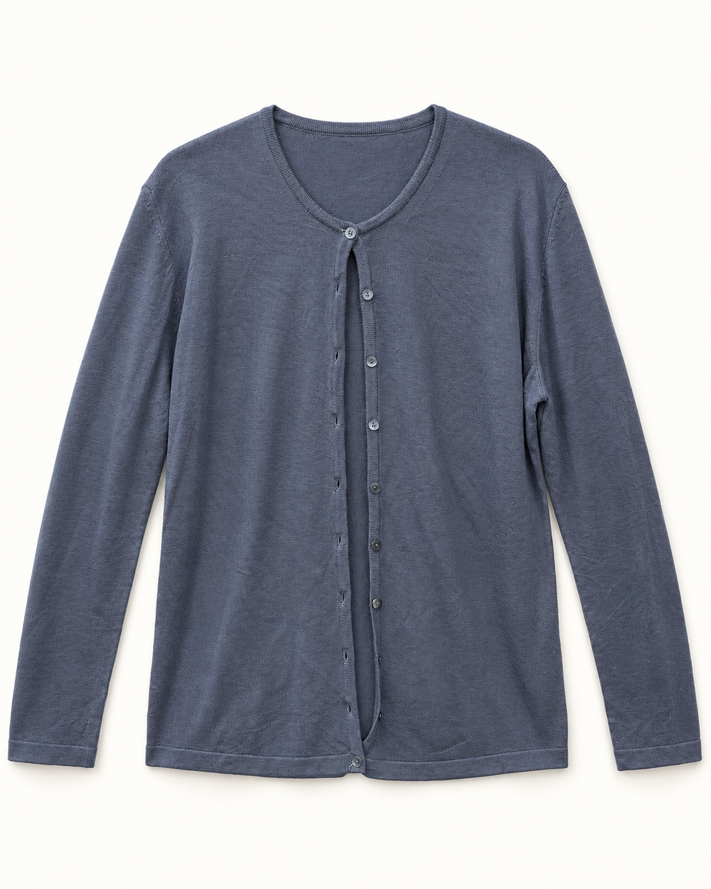 Slate Blue women's preloved button-down cardigan, VW-BLWC111