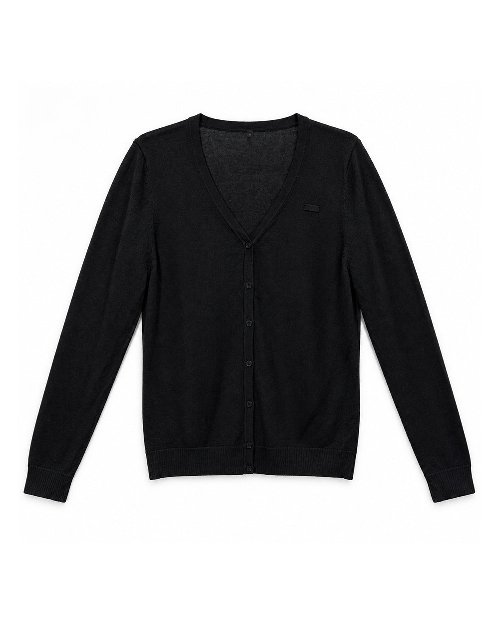 Black women's preloved button-down cardigan, VW-BLWC12