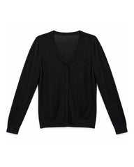 Black women's preloved button-down cardigan, VW-BLWC12