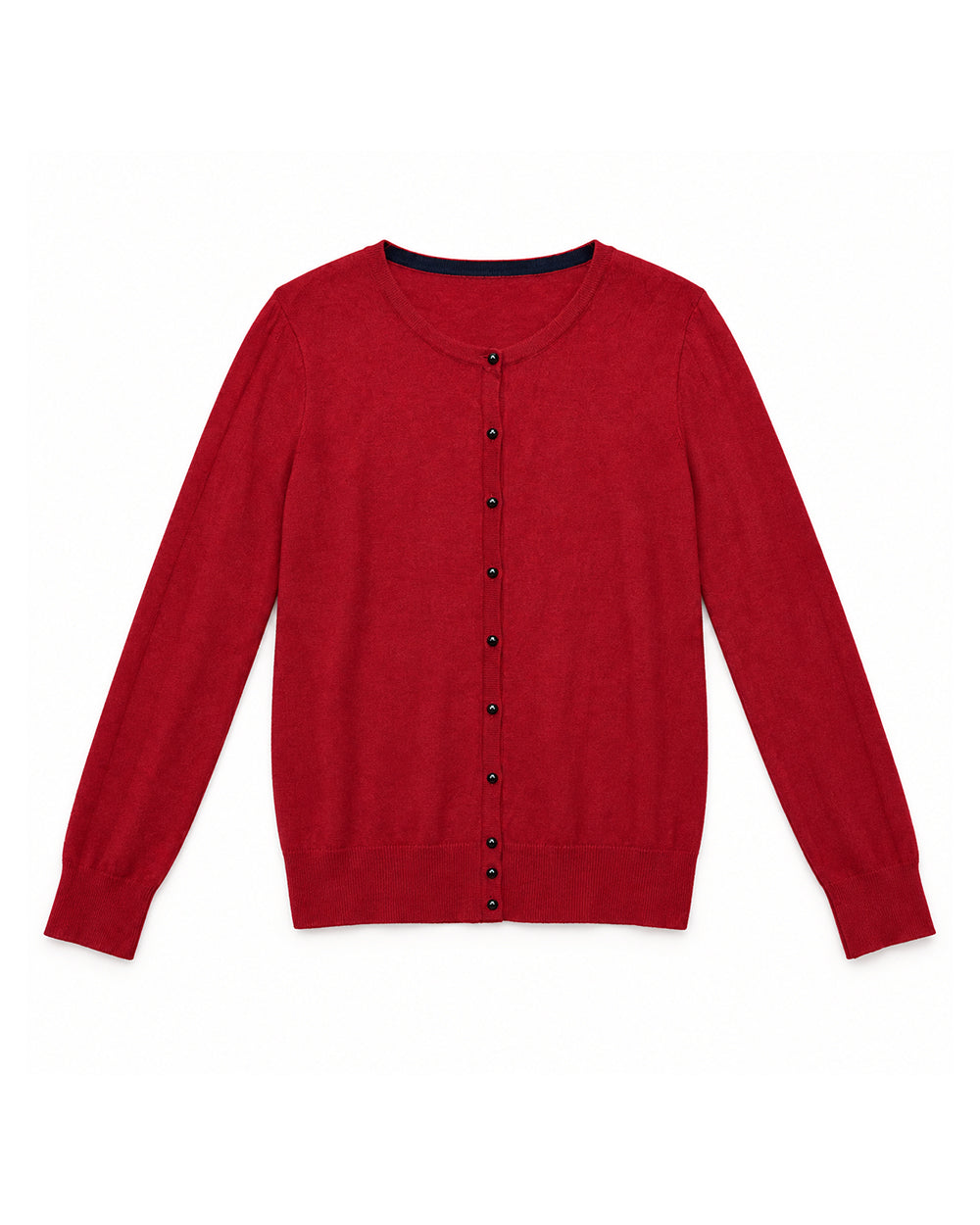 Red women's preloved button-down cardigan, VW-BLWC24