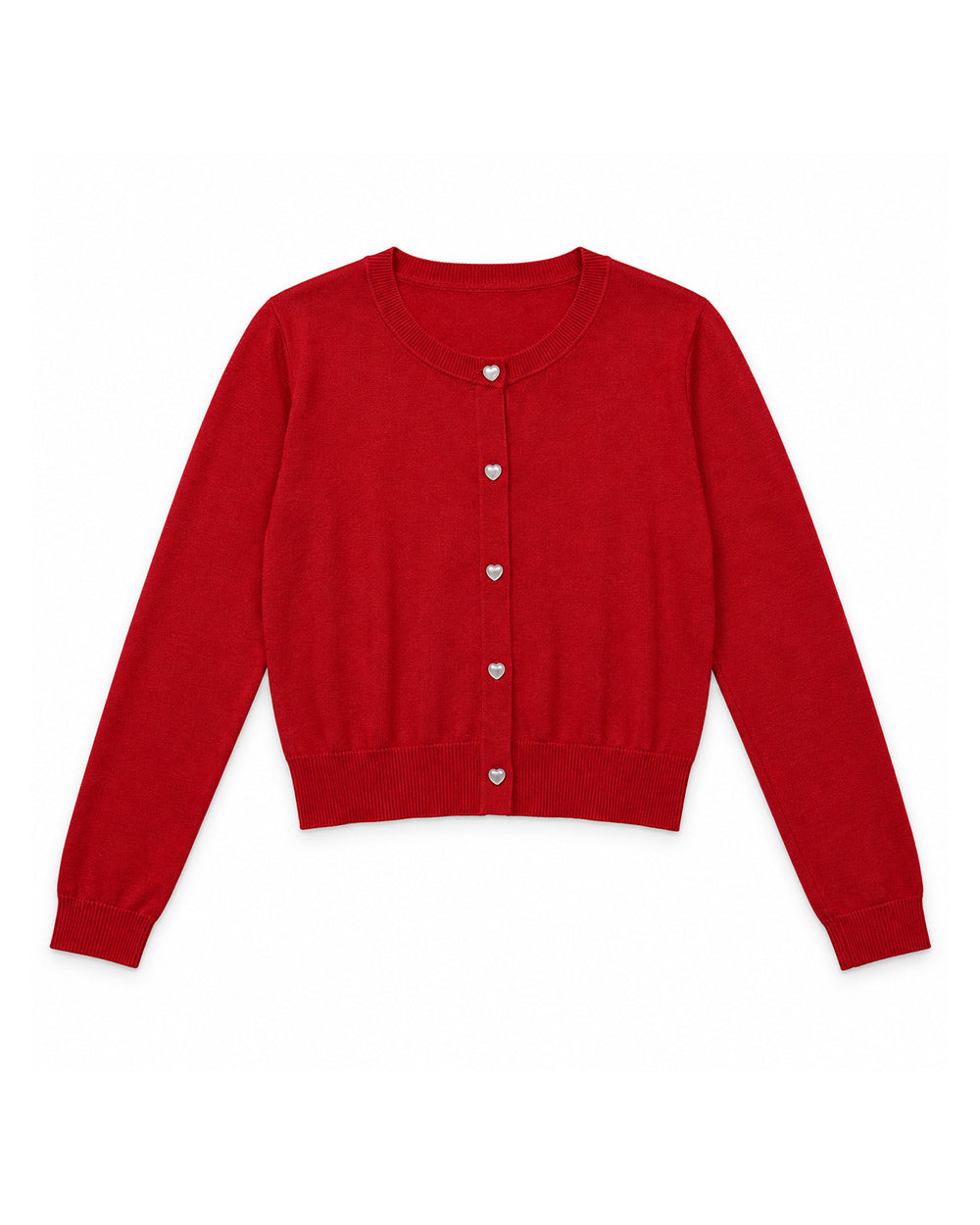 Red women's preloved button-down cardigan, VW-BLWC25