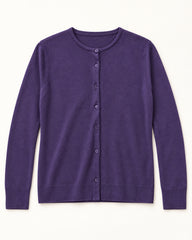Purple women's preloved button-down cardigan, VW-BLWC28