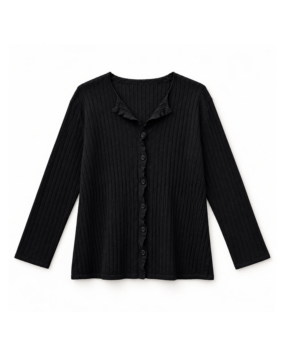 Black women's preloved button-down cardigan, VW-BLWC31