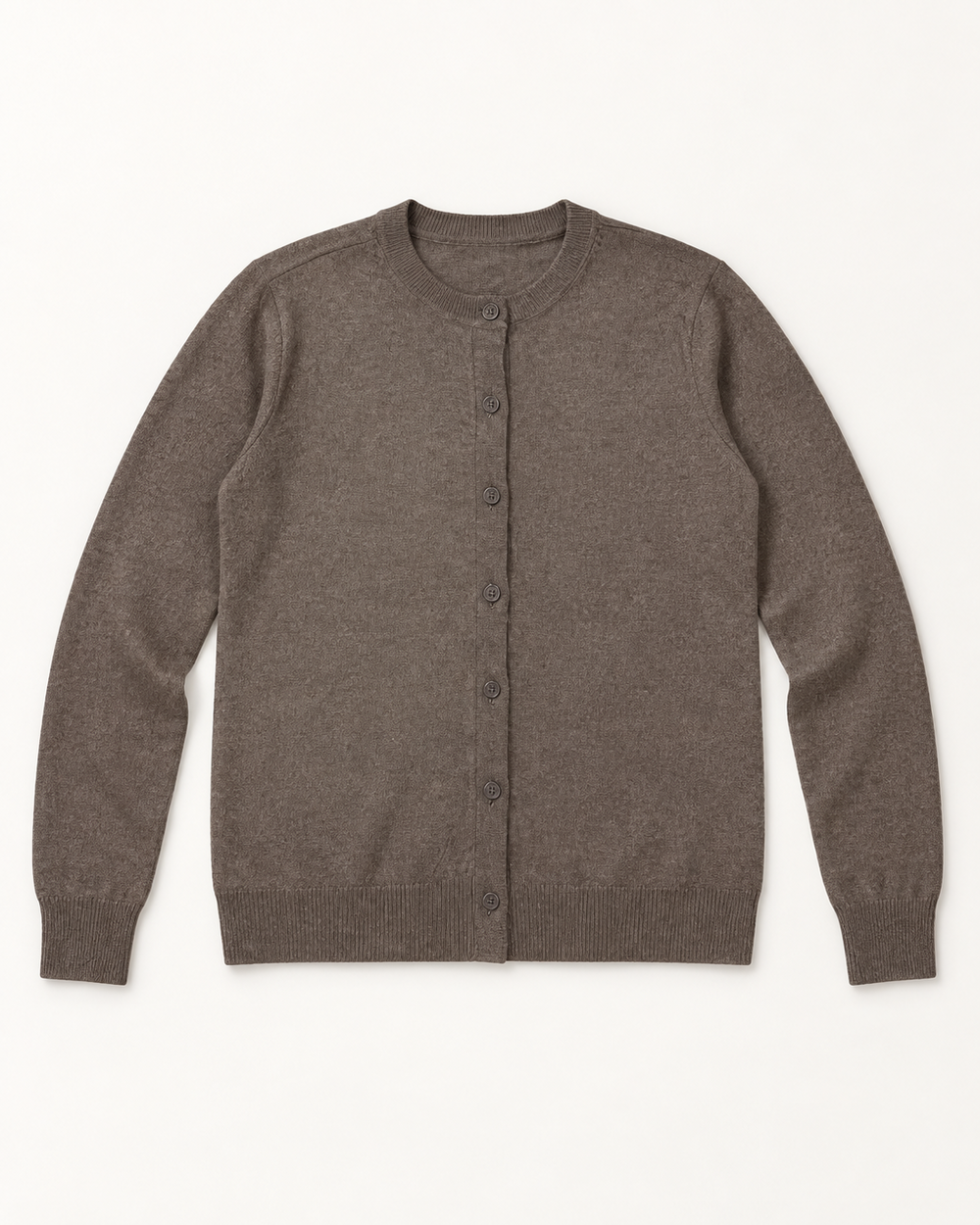 Taupe women's preloved button-down cardigan, VW-BLWC34