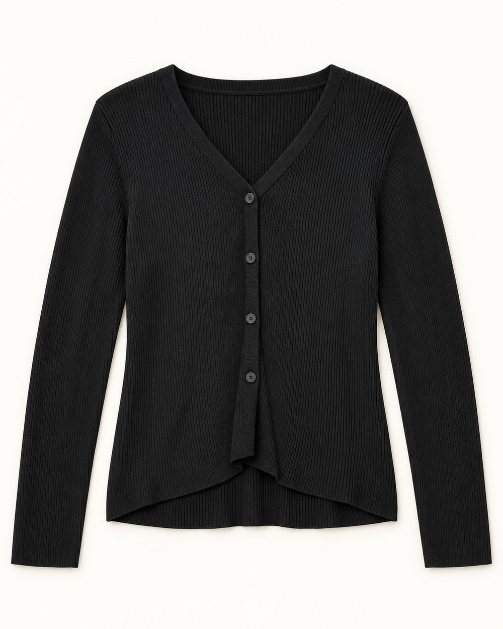 Black women's preloved button-down cardigan, VW-BLWC35