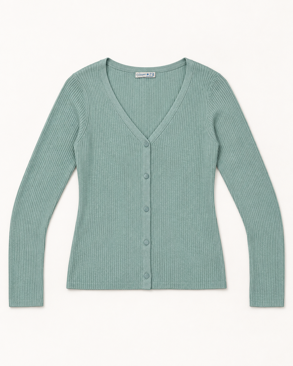 Sage Green women's preloved button-down cardigan, VW-BLWC48