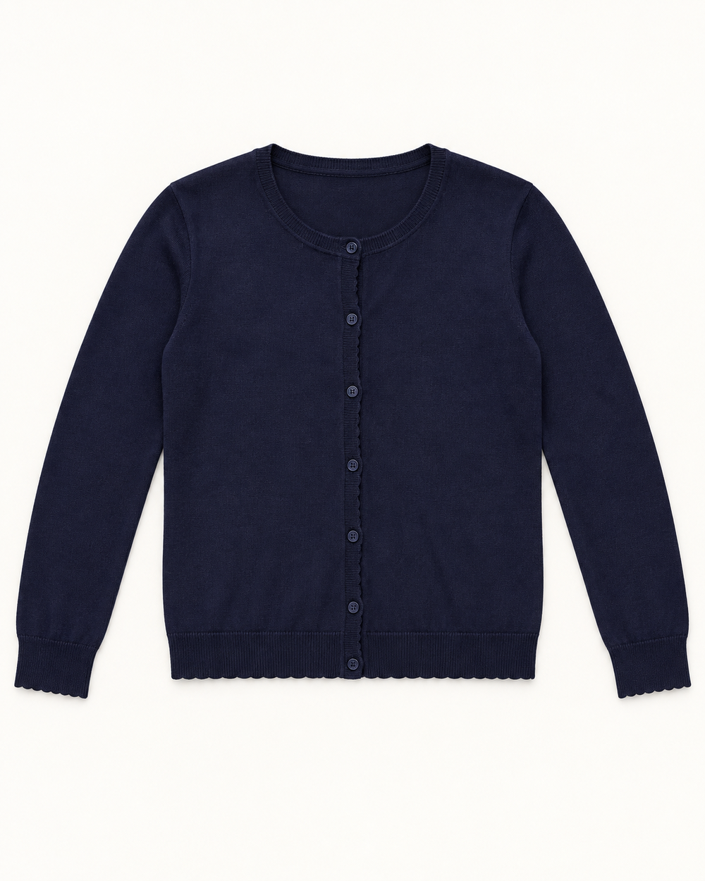 Navy Blue women's preloved button-down cardigan, VW-BLWC53