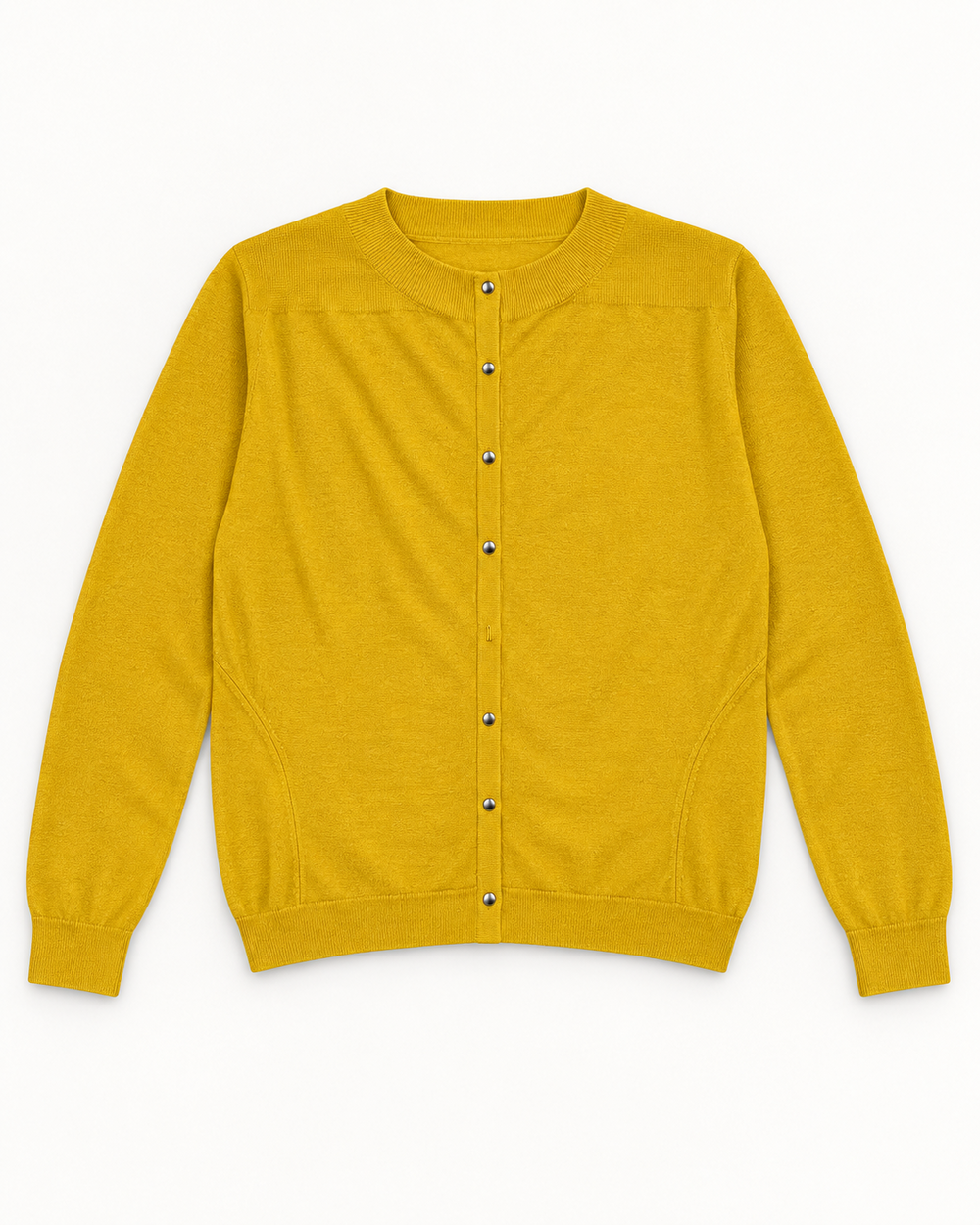 Mustard Yellow women's preloved button-down cardigan, VW-BLWC55