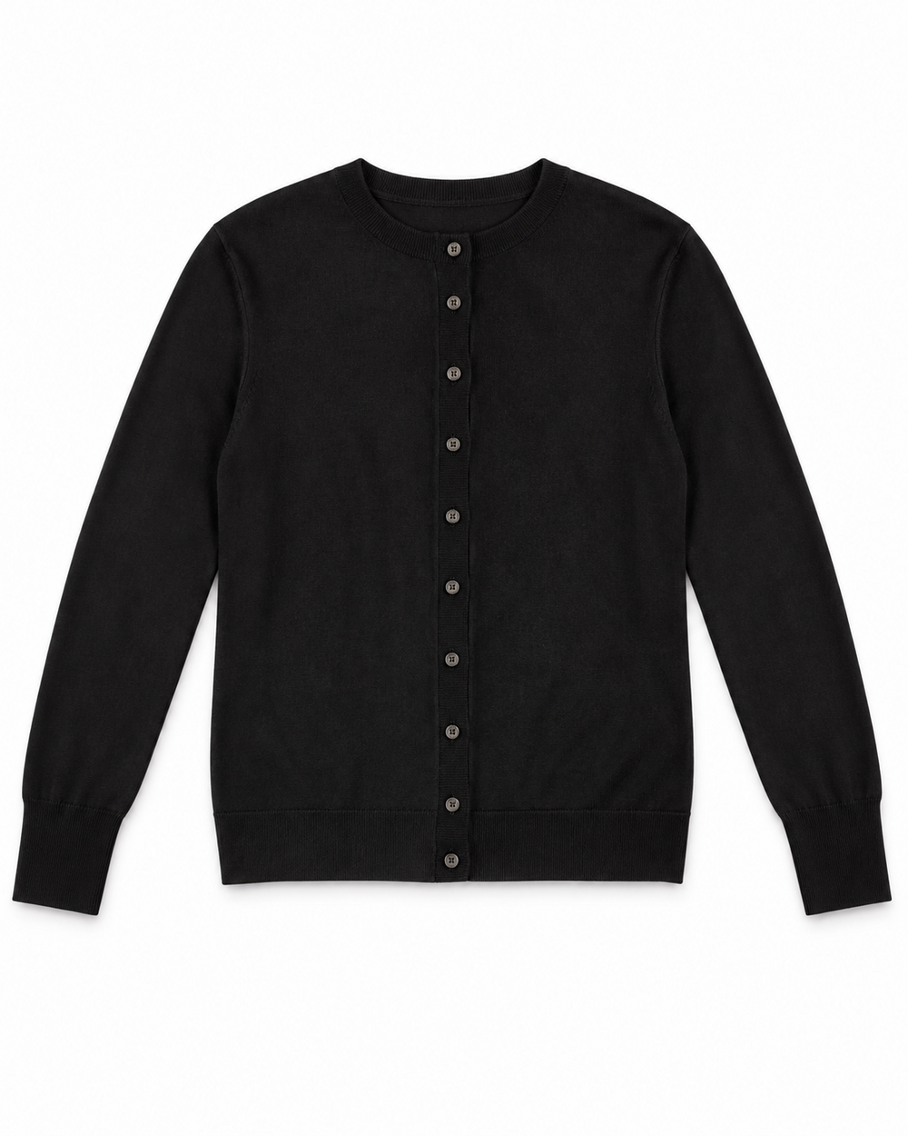 Black women's preloved button-down cardigan, VW-BLWC62