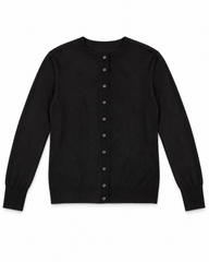 Black women's preloved button-down cardigan, VW-BLWC62