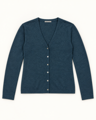 Deep Teal women's preloved button-down cardigan, VW-BLWC68