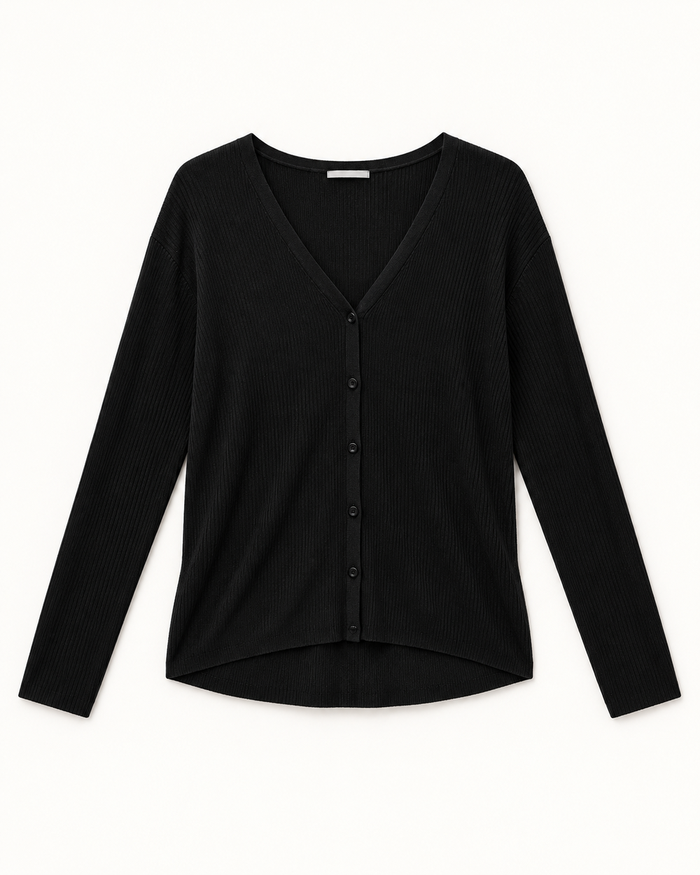 Black women's preloved button-down cardigan, VW-BLWC80