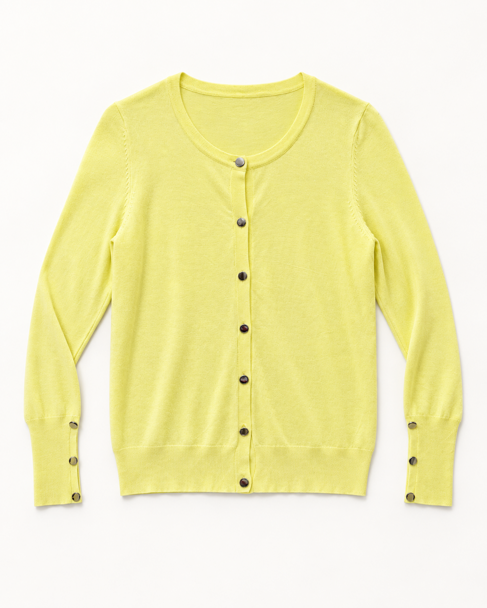 Lemon Yellow women's preloved button-down cardigan, VW-BLWC83