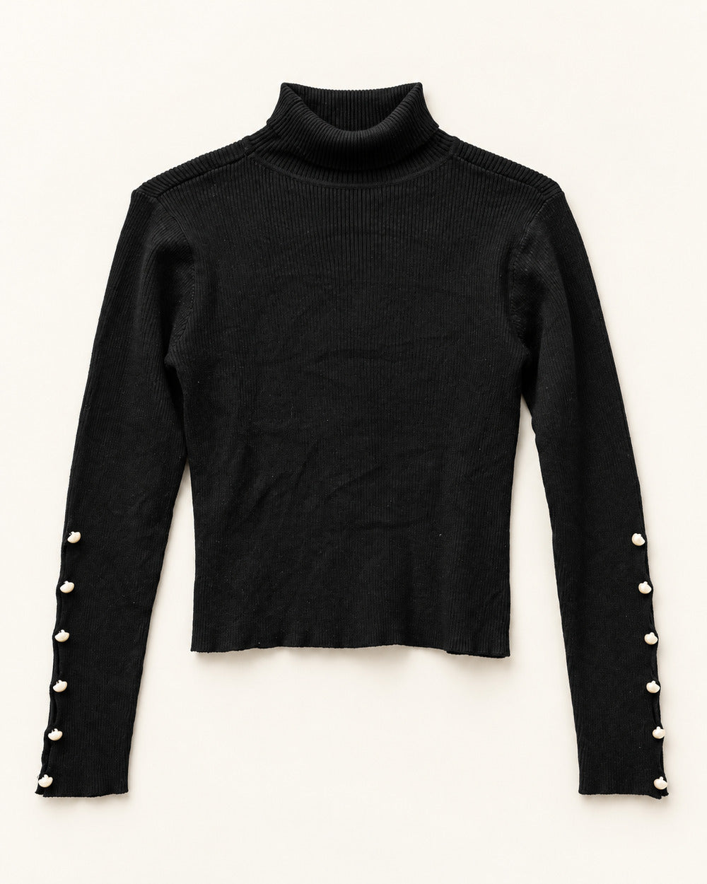 Black women's preloved winter crop top, VW-CTP133