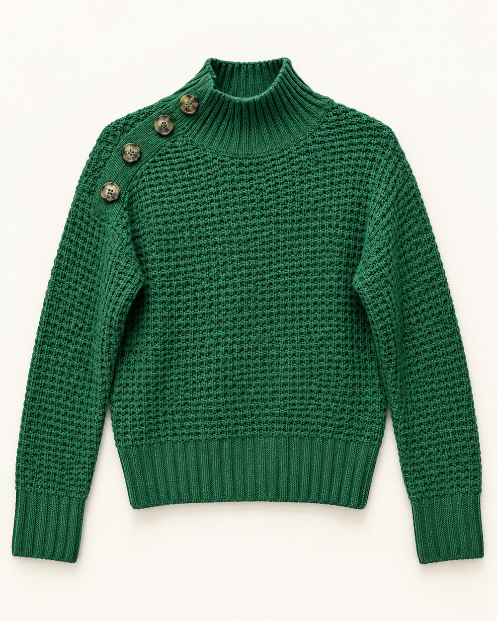 Emerald Green women's preloved winter crop top, VW-CTP135
