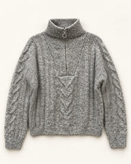 Grey women's preloved winter crop top, VW-CTP151