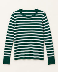 Forest Green & White women's preloved winter crop top, VW-CTP158