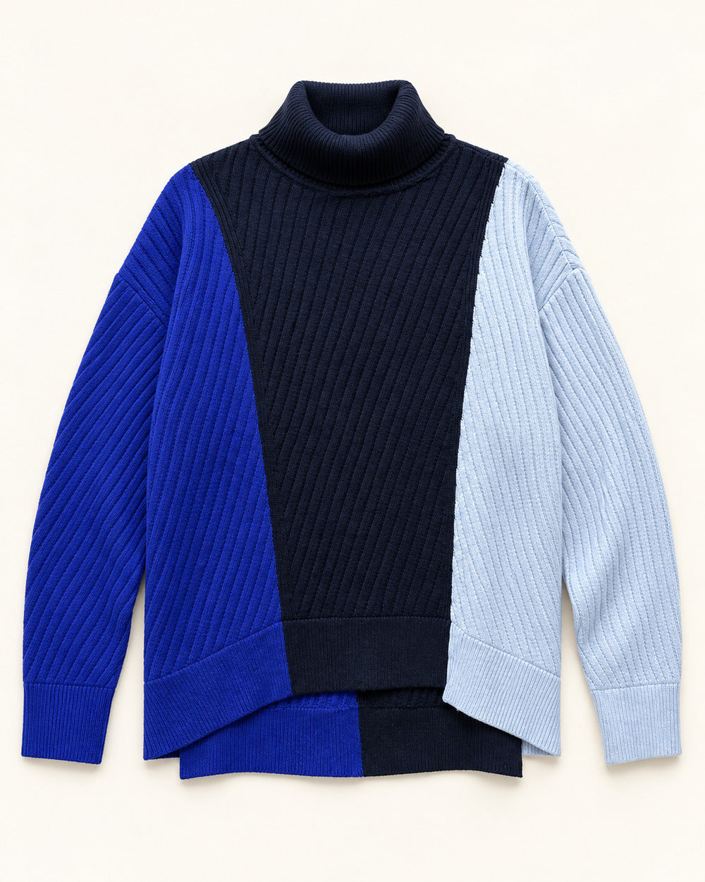Navy, Blue & White women's preloved winter crop top, VW-CTP164