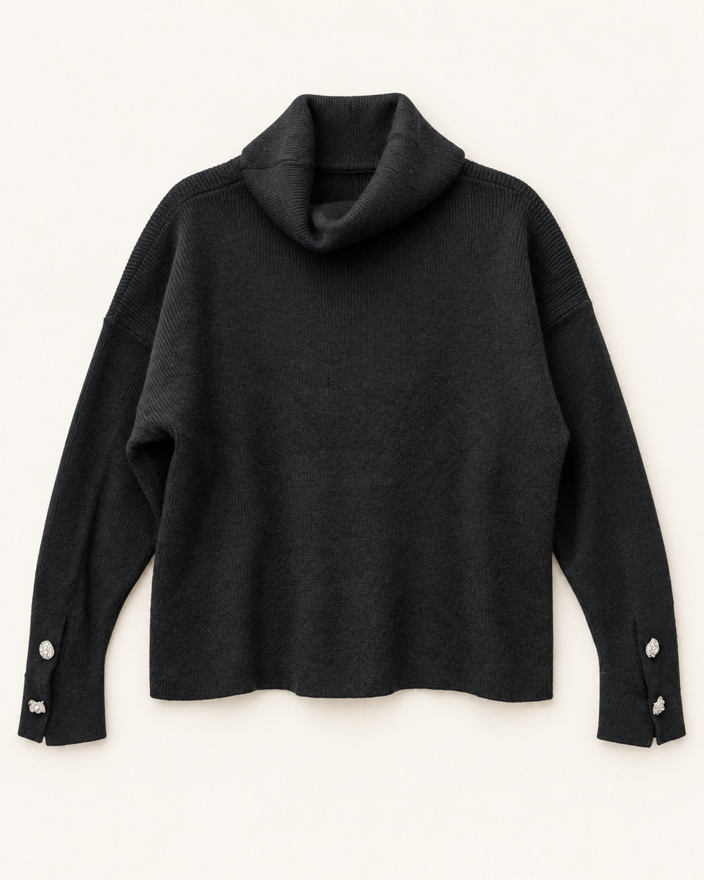 Black women's preloved winter crop top, VW-CTP170