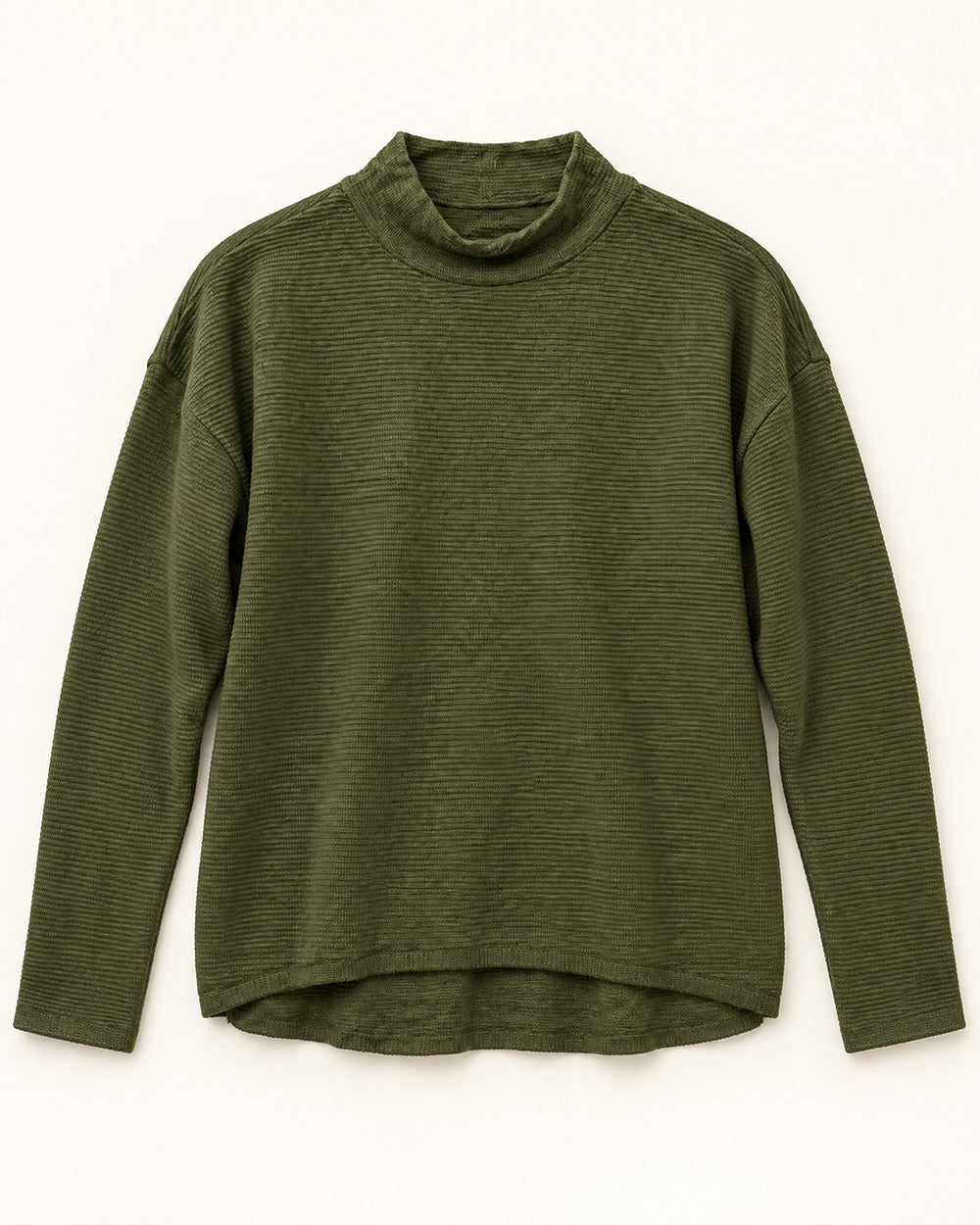 Olive women's preloved winter crop top, VW-CTP172