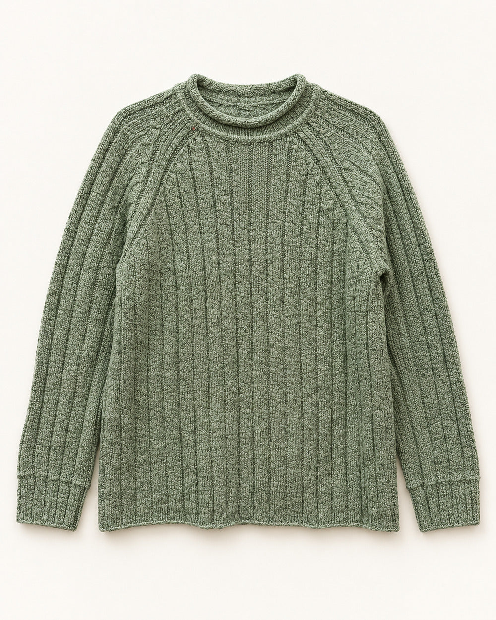Sage Green women's preloved winter crop top, VW-CTP178