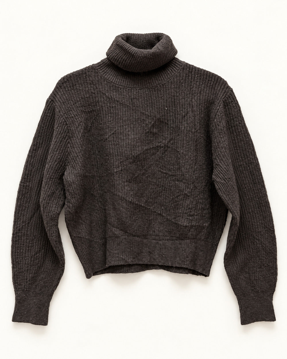 Charcoal women's preloved winter crop top, VW-CTP187