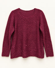 Burgundy women's preloved winter crop top, VW-CTP193