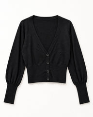 Charcoal Grey women's preloved heavy button cardigan, VW-HBC06