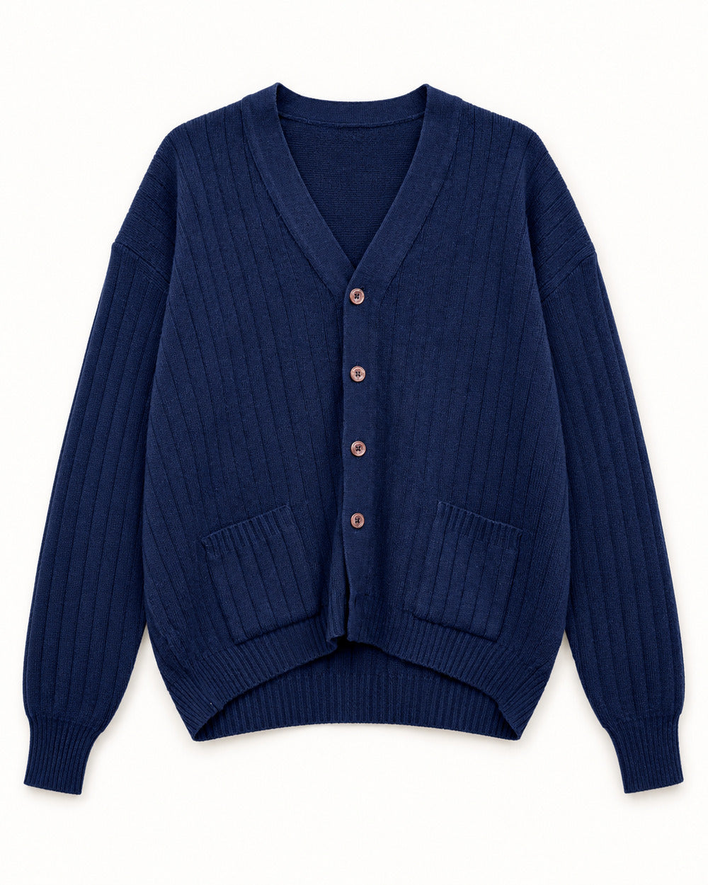 Navy women's preloved heavy button cardigan, VW-HBC100