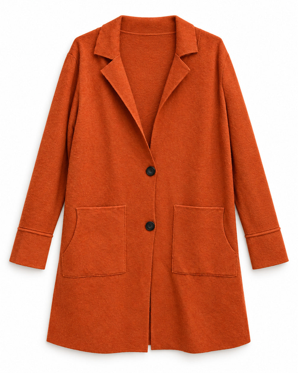 Orange & Rust women's preloved heavy button cardigan, VW-HBC102
