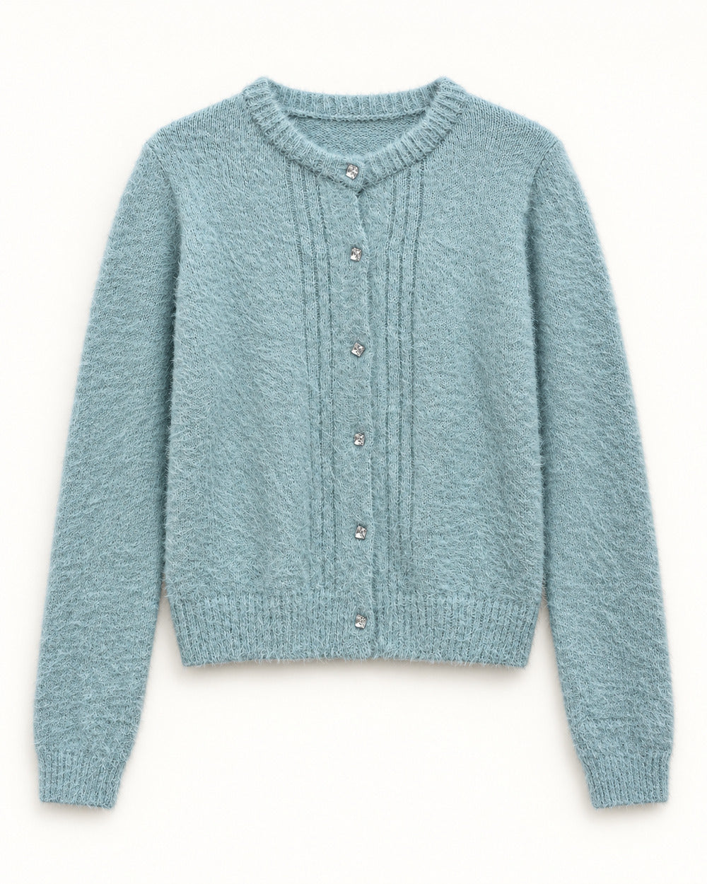 Light Grey women's preloved heavy button cardigan, VW-HBC117