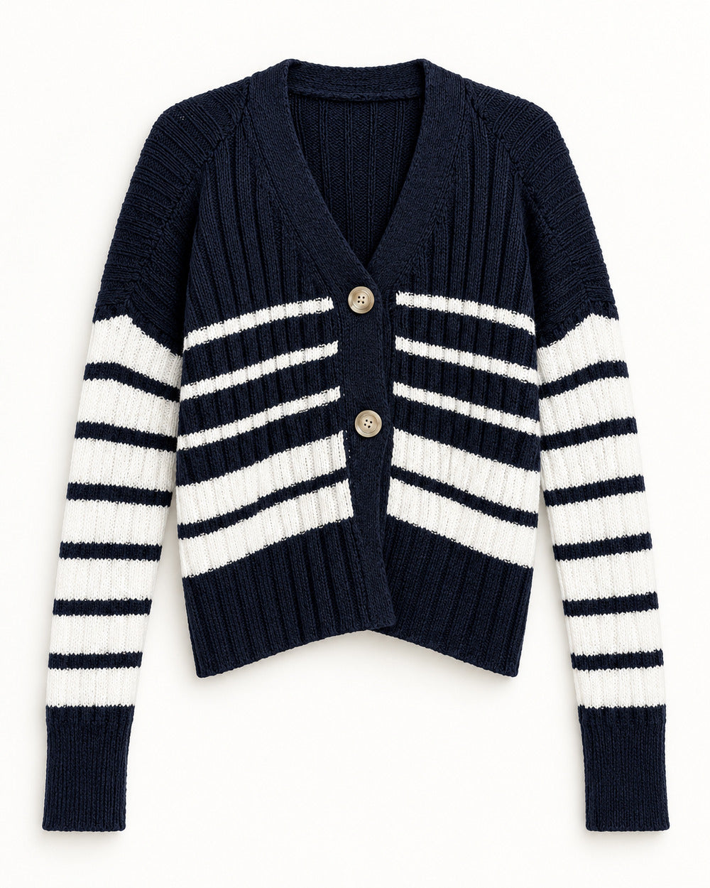 Navy women's preloved heavy button cardigan, VW-HBC120