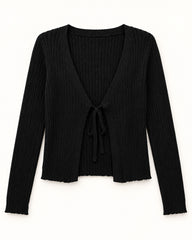 Black women's preloved heavy button cardigan, VW-HBC121