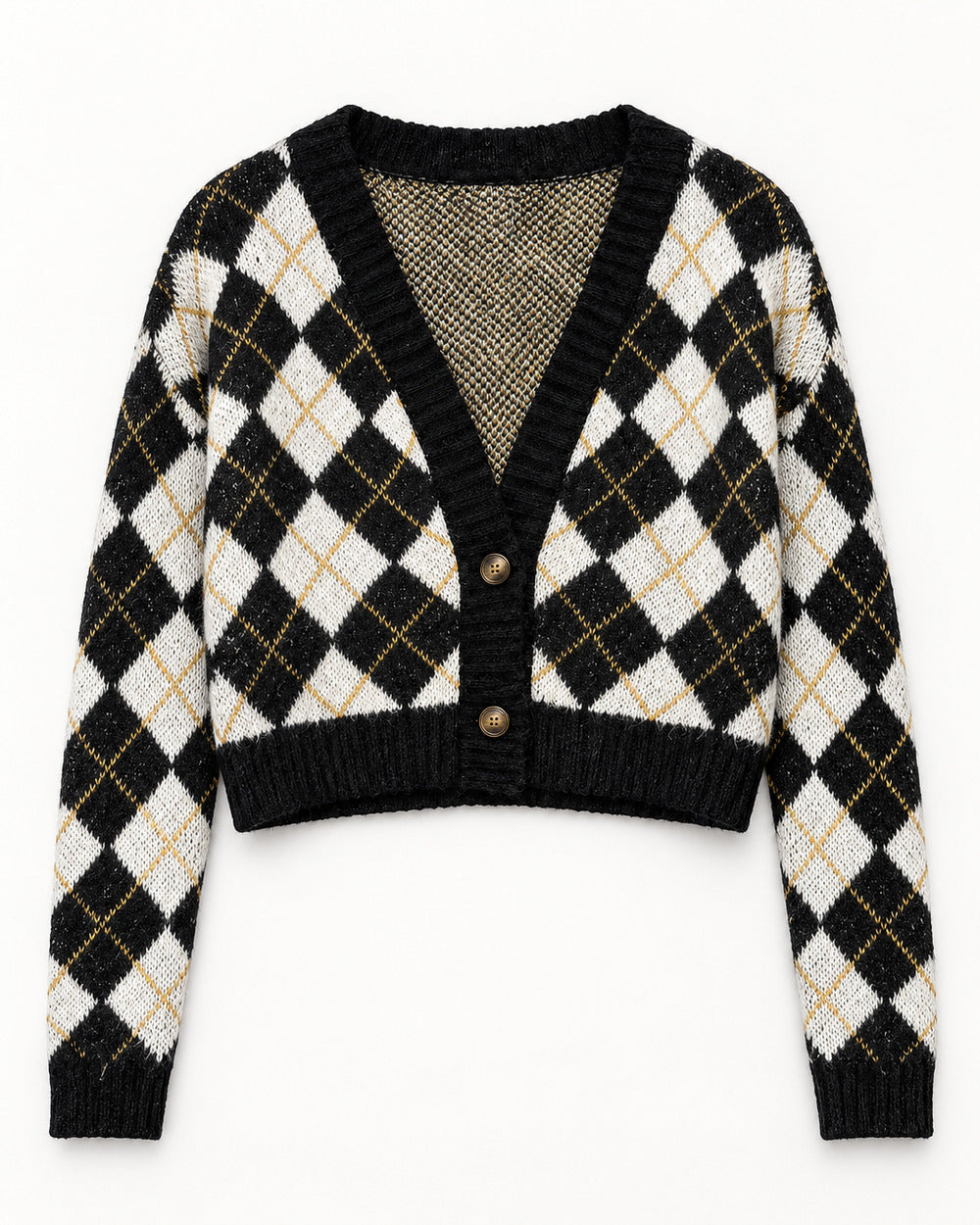 Black women's preloved heavy button cardigan, VW-HBC13