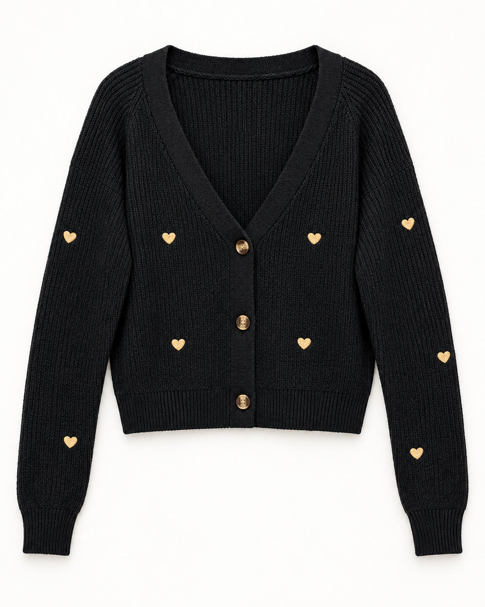 Charcoal Grey women's preloved heavy button cardigan, VW-HBC134