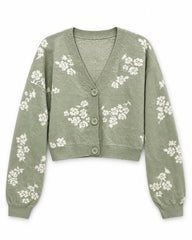 Cream women's preloved heavy button cardigan, VW-HBC141