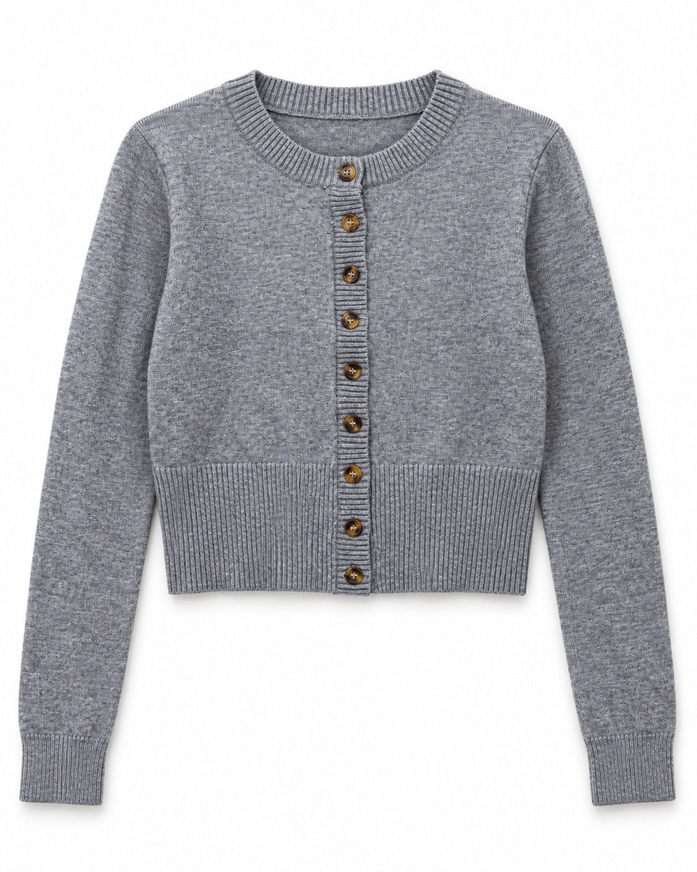 Grey & Charcoal Grey women's preloved heavy button cardigan, VW-HBC144