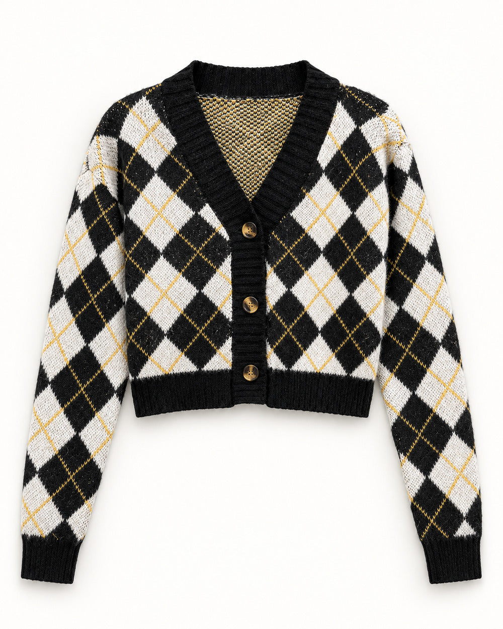 Black women's preloved heavy button cardigan, VW-HBC149