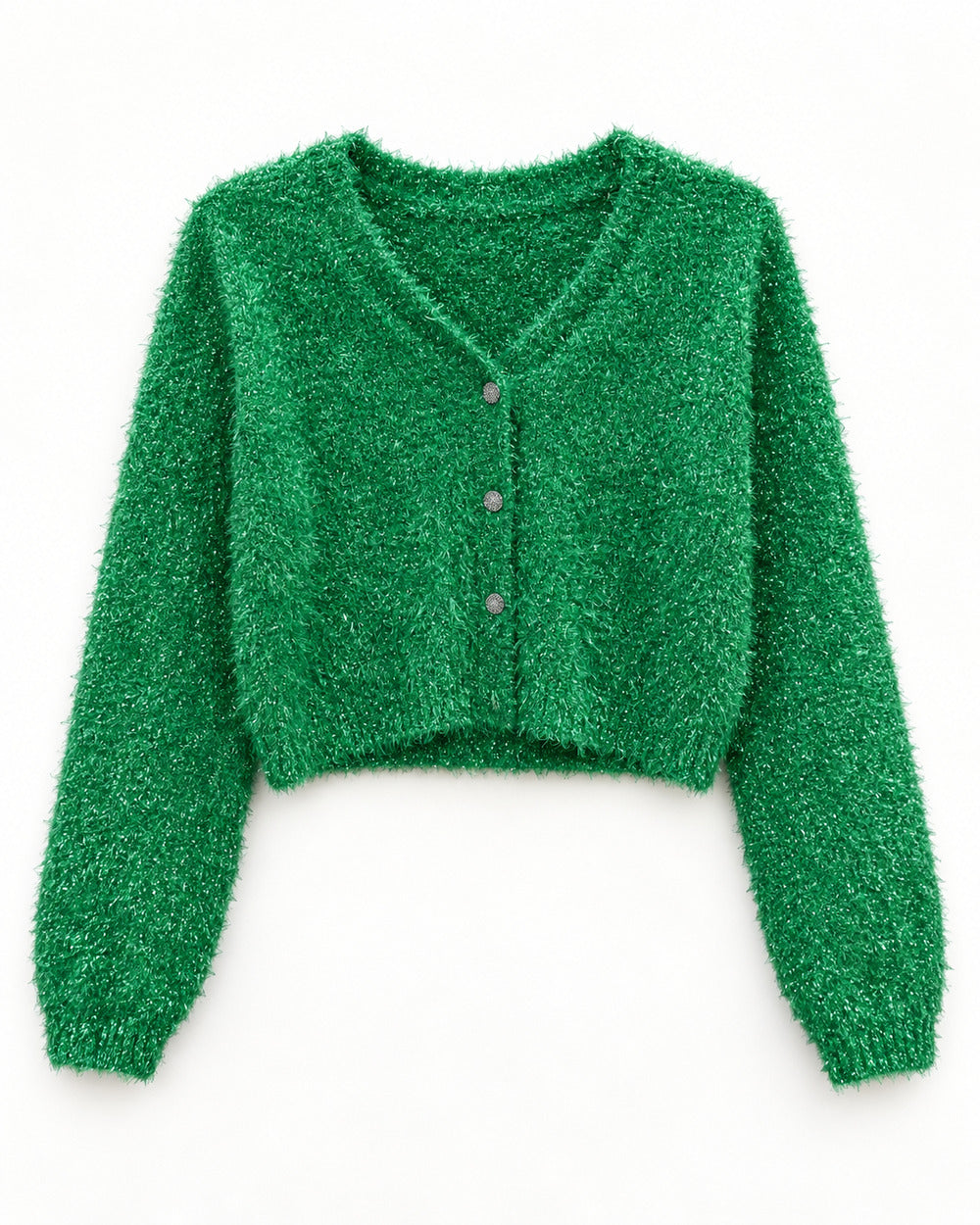 Teal & Green women's preloved heavy button cardigan, VW-HBC150