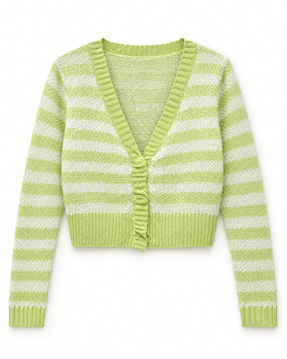 White & Beige women's preloved heavy button cardigan, VW-HBC178