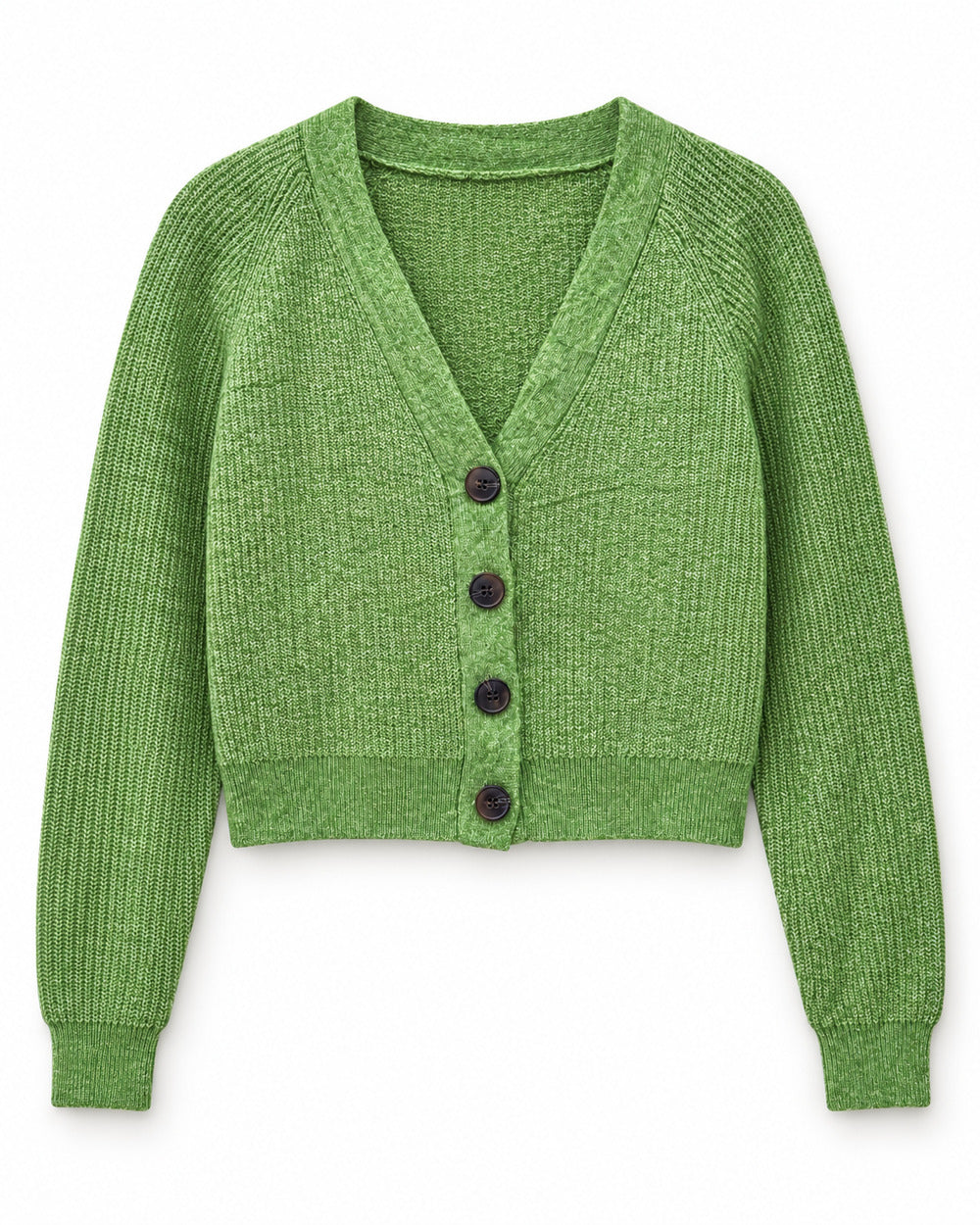 Olive women's preloved heavy button cardigan, VW-HBC182