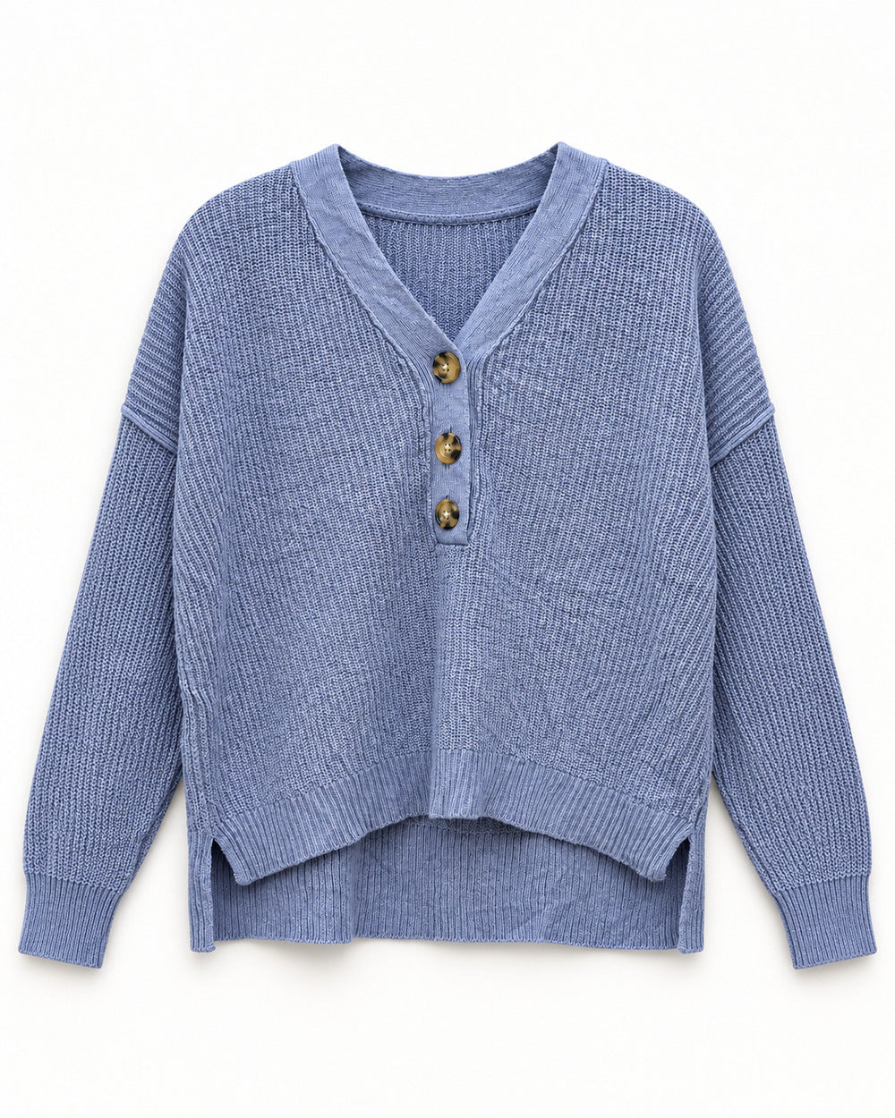 Powder Blue women's preloved heavy button cardigan, VW-HBC185