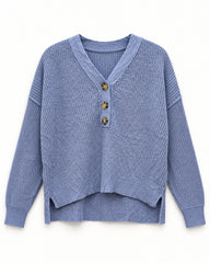 Powder Blue women's preloved heavy button cardigan, VW-HBC185