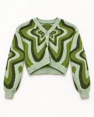 White women's preloved heavy button cardigan, VW-HBC19