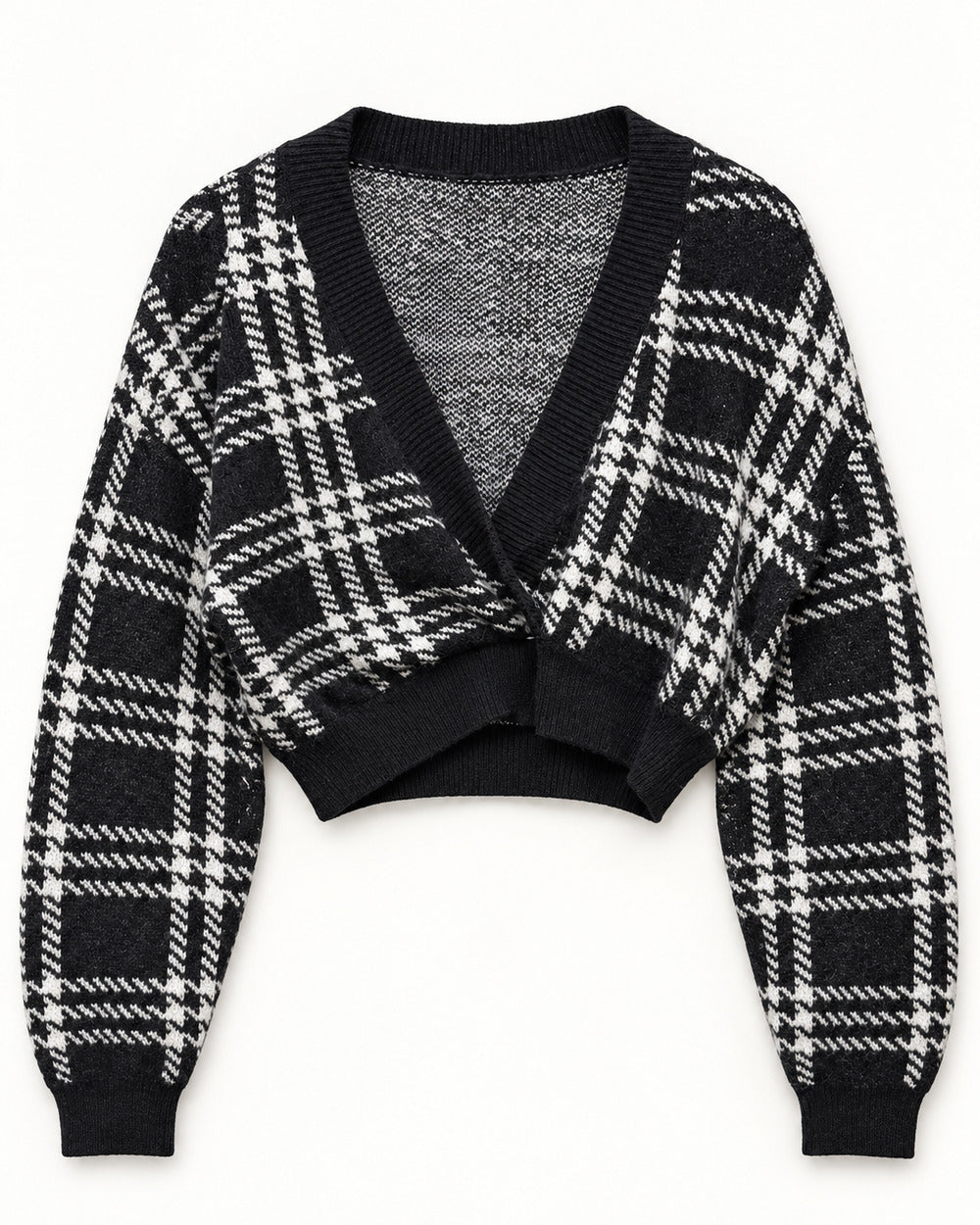 Charcoal Grey & Black women's preloved heavy button cardigan, VW-HBC198