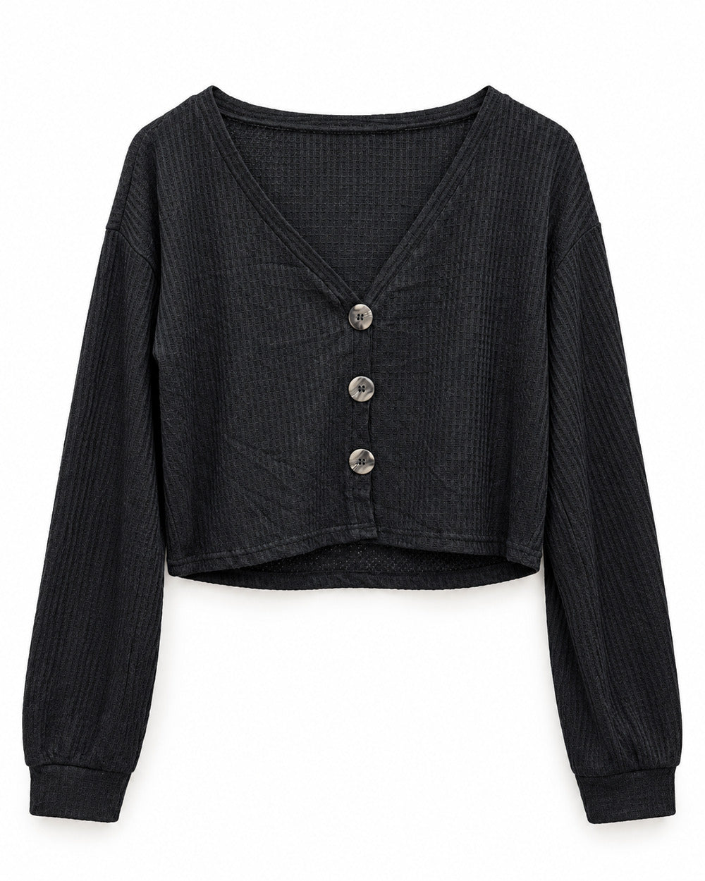 Charcoal Grey women's preloved heavy button cardigan, VW-HBC208