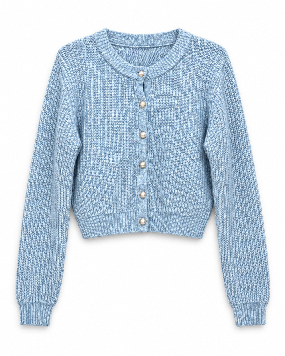 Powder Blue women's preloved heavy button cardigan, VW-HBC221